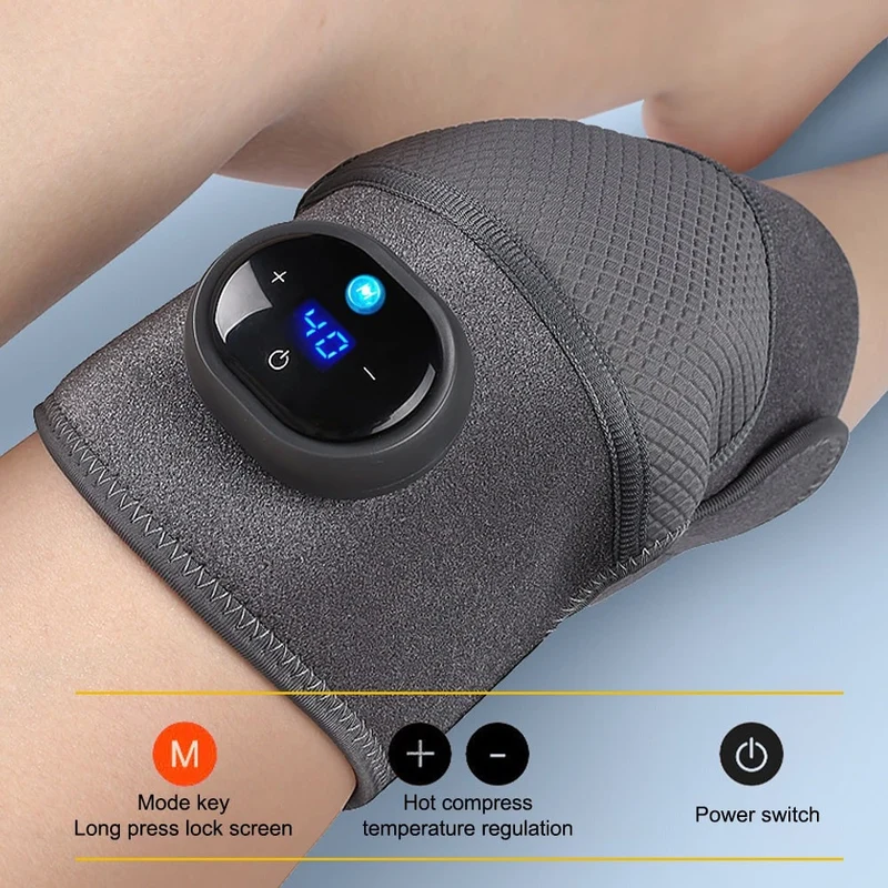 Wireless Knee Massager with Heating and Vibrations, USB-C