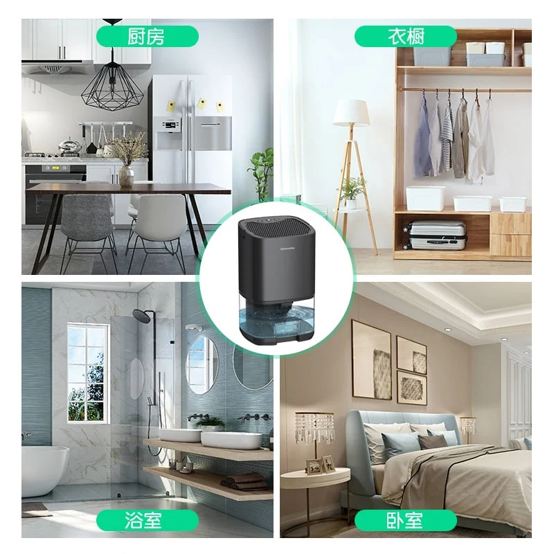 Mini Air Dehumidifier for Home with Water Tank, Compact Compressor Dehumidification