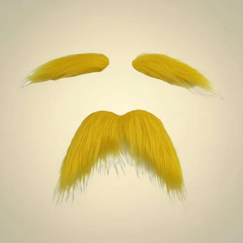 Halloween Fake Mustache and Eyebrow Set for Costume Accessories Fake Mustache