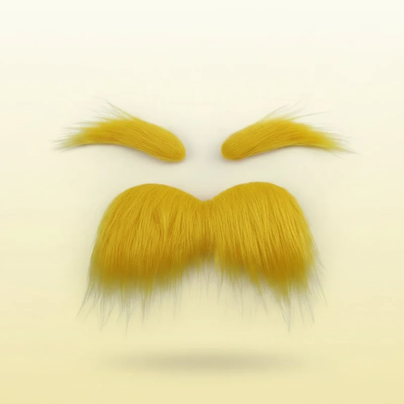 Halloween Fake Mustache and Eyebrow Set for Costume Accessories Fake Mustache