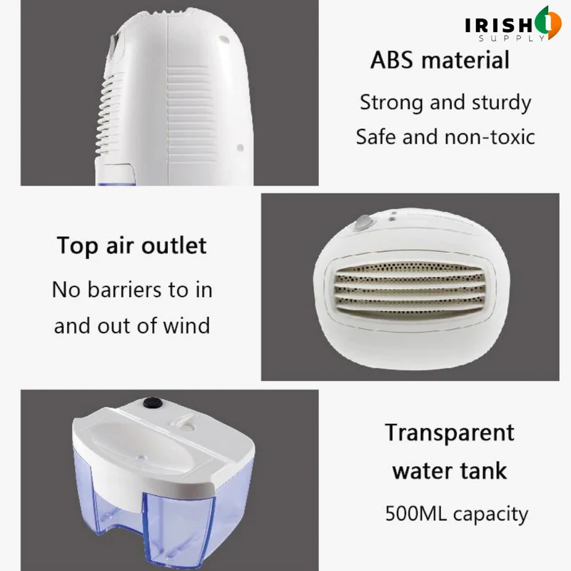 Air Dehumidifier and Moisture Removal for Home with a 500ml Tank, Portable Compressor