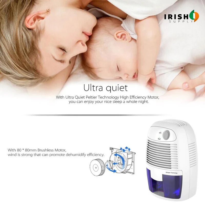 Air Dehumidifier and Moisture Removal for Home with a 500ml Tank, Portable Compressor