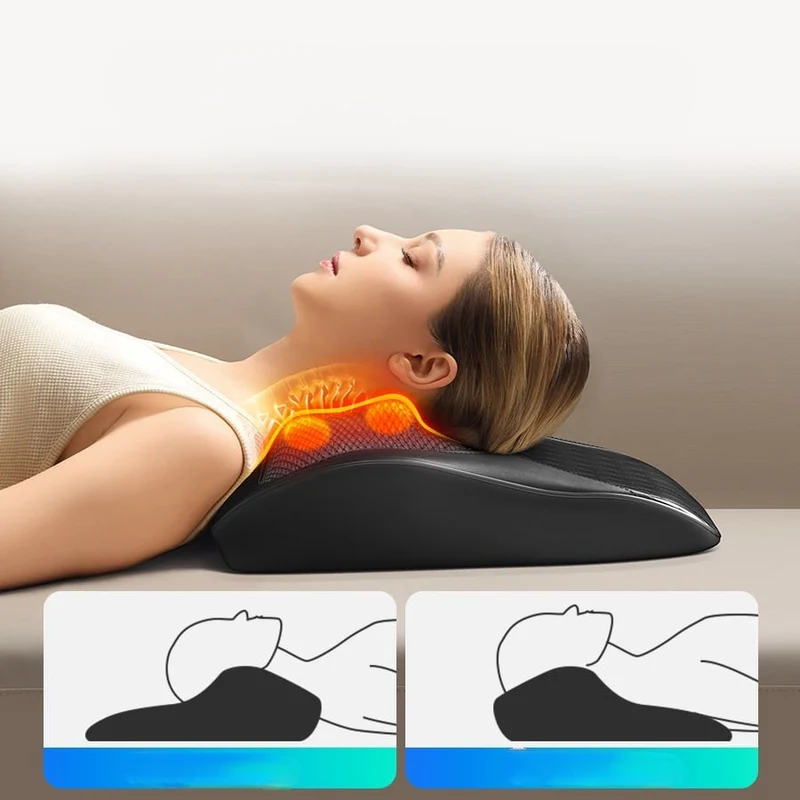 Electric Massaging Pillow with Heat for the Neck and Back with Remote Control, Massaging