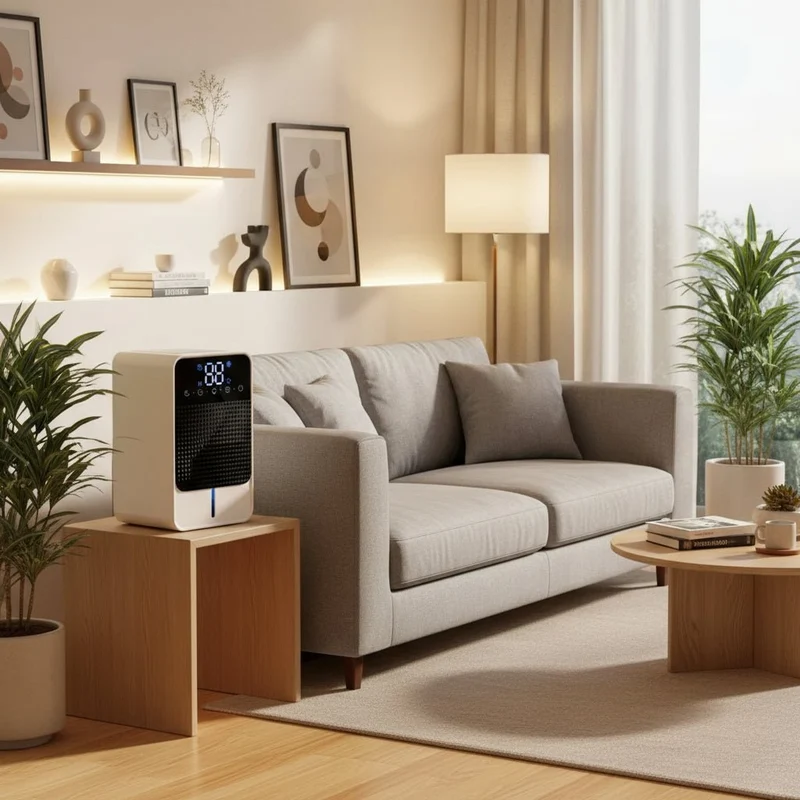 Home Air Dehumidifier with LED Touch Panel and 1500ml Compressor Tank