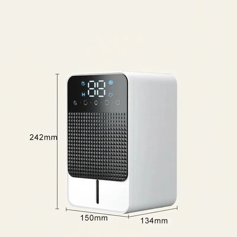 Home Air Dehumidifier with LED Touch Panel and 1500ml Compressor Tank