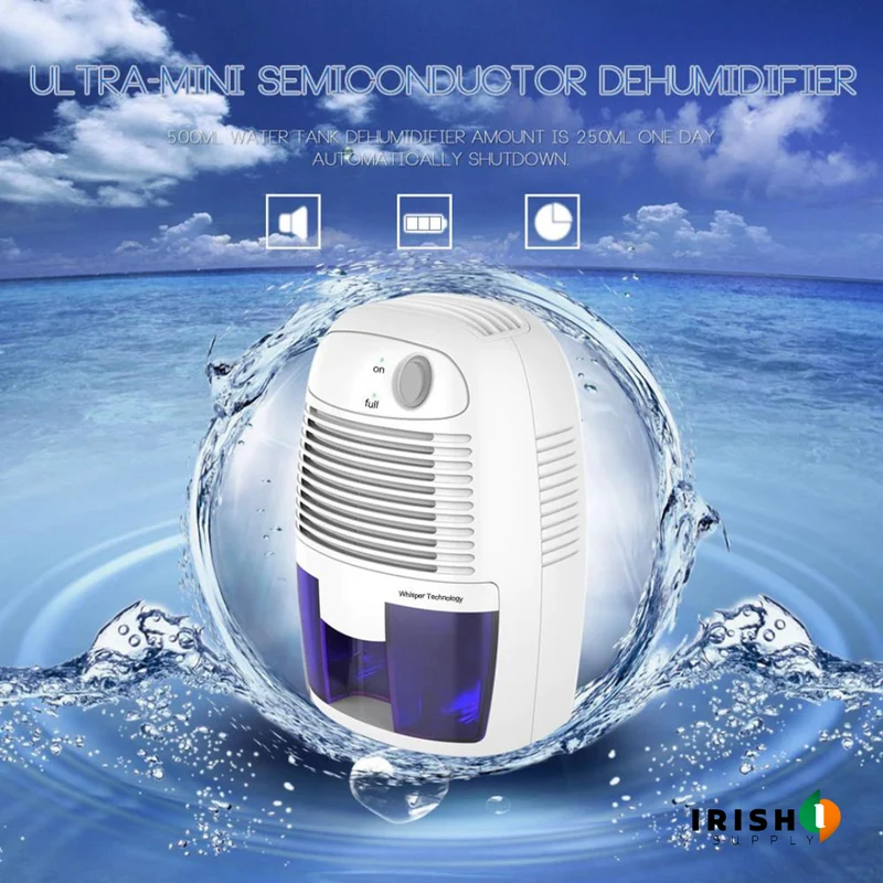 Air Dehumidifier and Moisture Removal for Home with a 500ml Tank, Portable Compressor