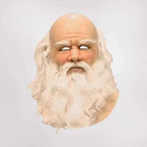 Halloween Santa Claus Mask with Beard and Hat, Realistic Latex Costume Accessory