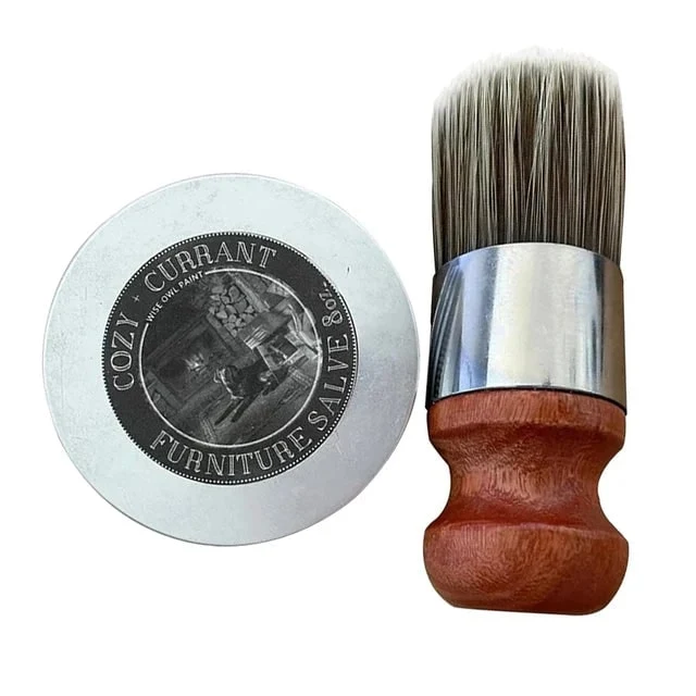 Wood and Furniture Wax in a Tin with a Restoration and Care Brush