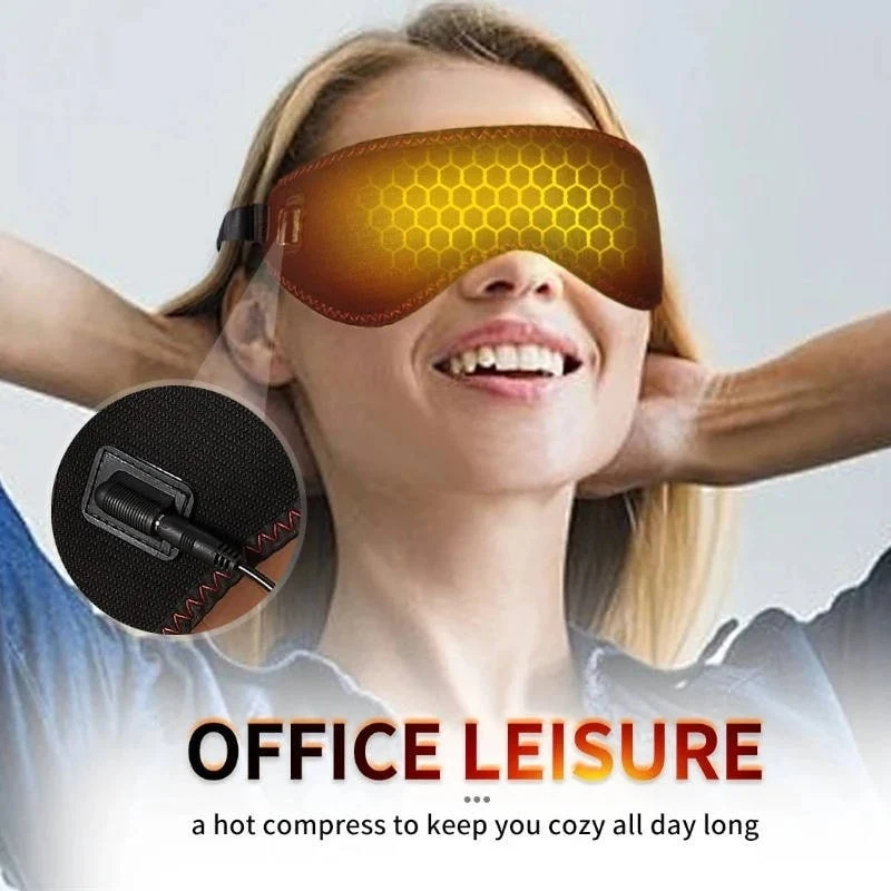 USB-Heated Headband with Massage, Flexible for Sleeping, Adjustable, Men’s Hair