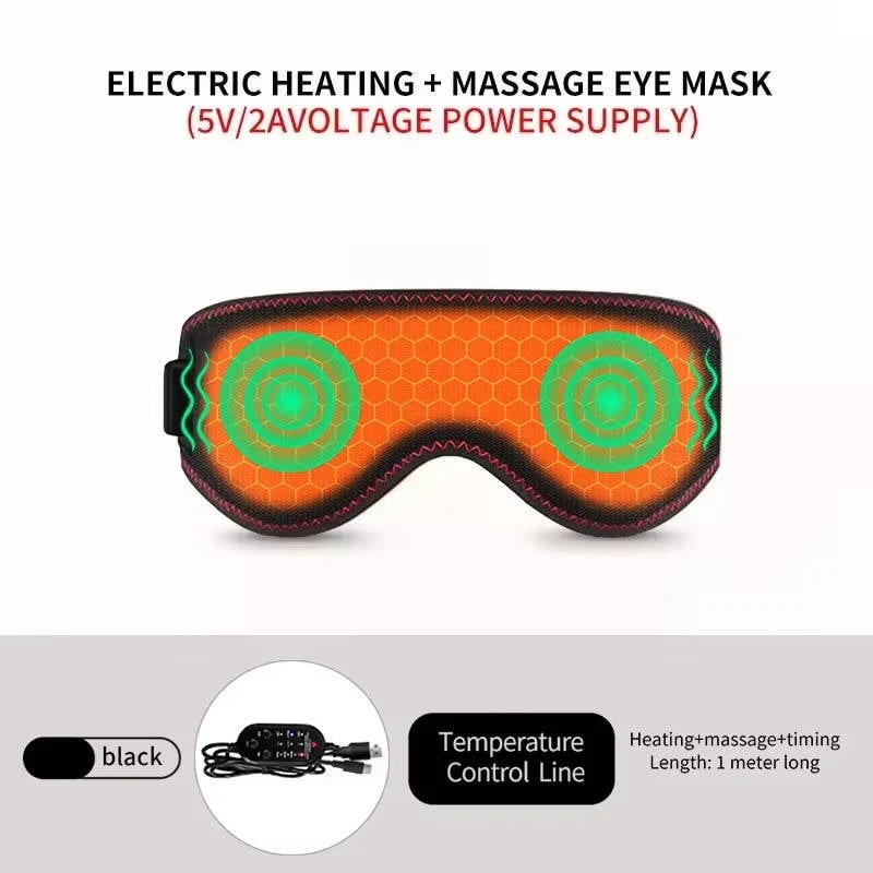USB-Heated Headband with Massage, Flexible for Sleeping, Adjustable, Men’s Hair