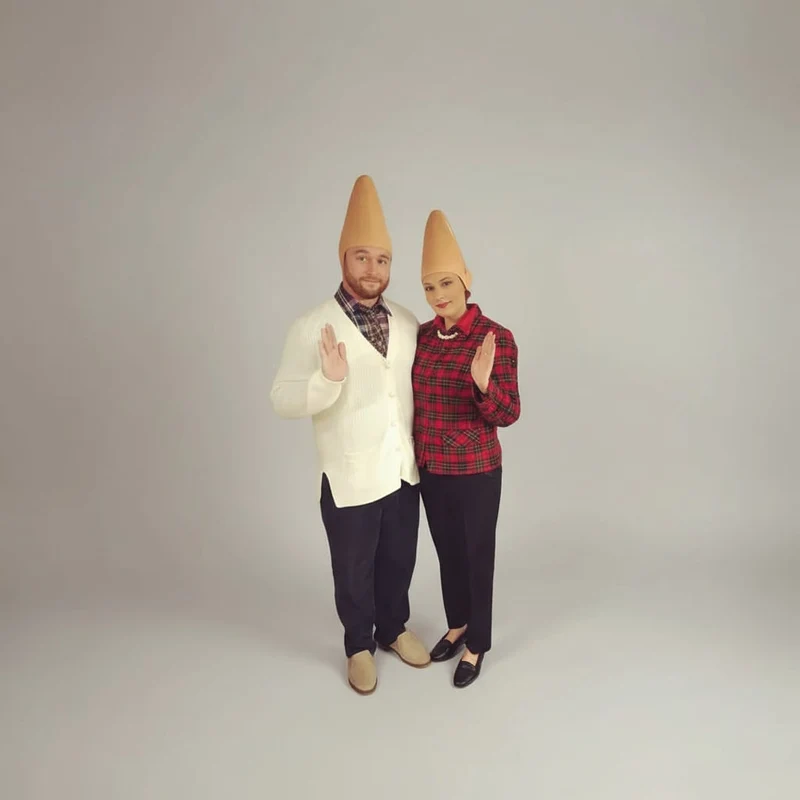 Halloween Latex Conehead Alien Mask with Ears for Children and Adults