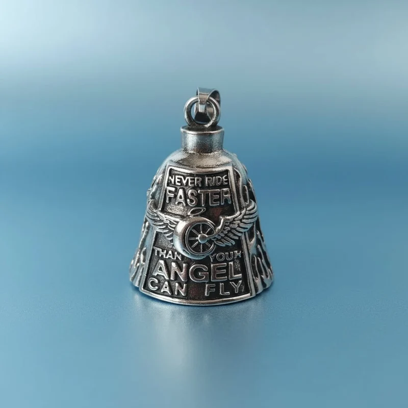 Halloween Decorative Angel Motorcycle Bell with a Scary Engraving for a Party