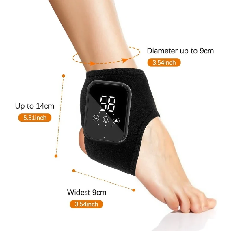 Cordless Ankle and Foot Massager with Heating, 3 Vibration Modes