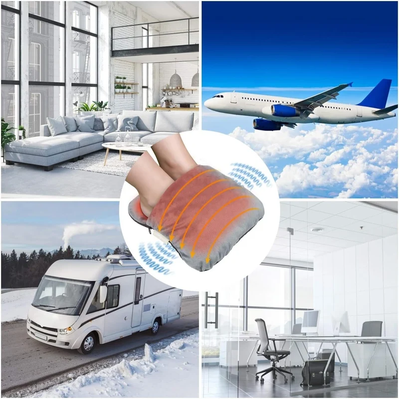Electric Foot Warmer with USB Vibration Massage and 3 Modes