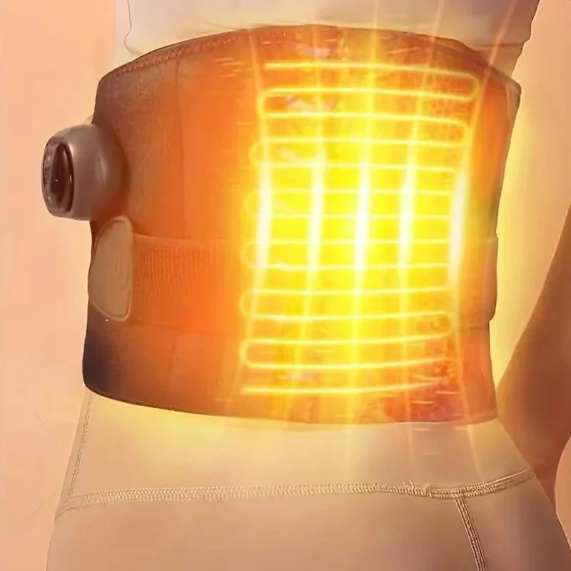 Wireless Heating and Massage Back Belt with LED Display and USB-C