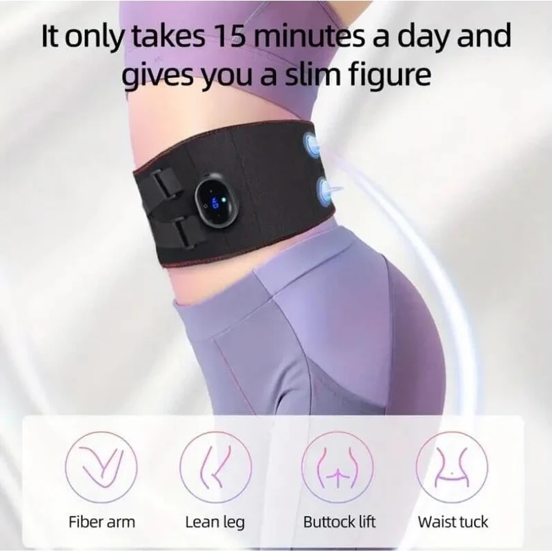 Wireless Heating and Massage Back Belt with LED Display and USB-C