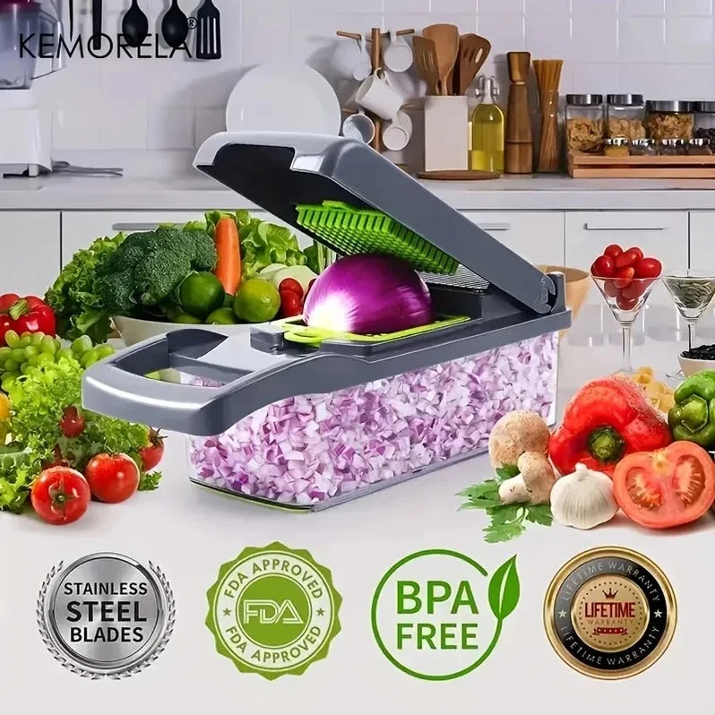 Multifunctional Chopper, Slicer, and Grater Set