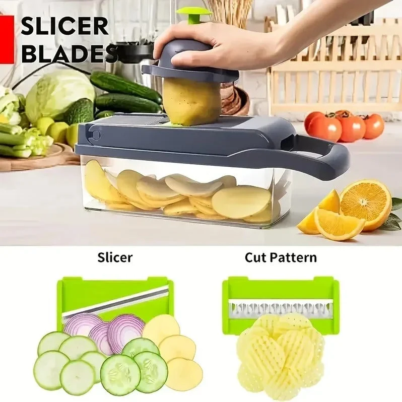 Multifunctional Chopper, Slicer, and Grater Set