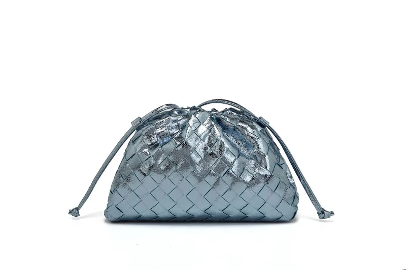 Elegante Gewebte Leder Eimer Tasche Karnz