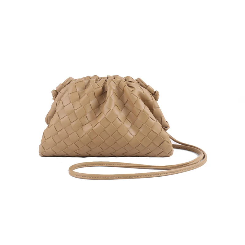 Elegante Gewebte Leder Eimer Tasche Karnz