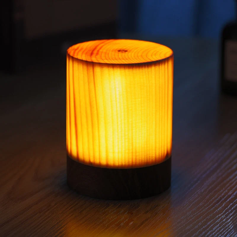 Kabellose LED-Tischlampe mit Akku und Touch-Bedienung – Warmes Holzdesign für gemütliches Ambiente | Karnz