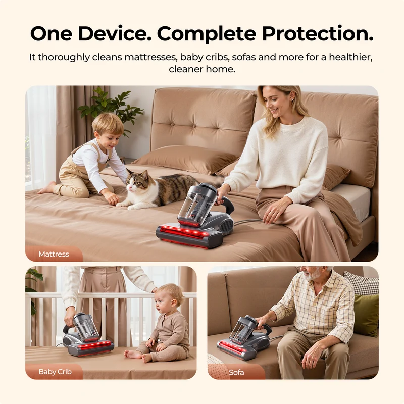 J300 Pro Smart Dual-Cup Mattress Vacuum Cleaner