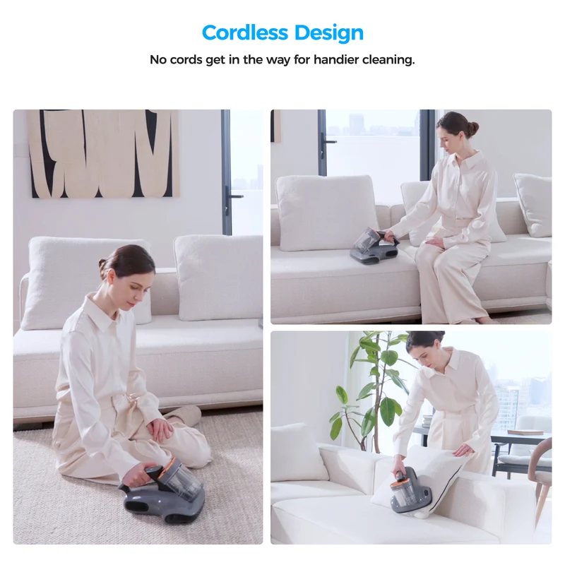 S100 Cordless Smart Dual-Cup Mattress Vacuum Cleaner
