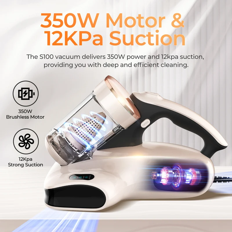 S100 Smart Dual-Cup Mattress Vacuum Cleaner