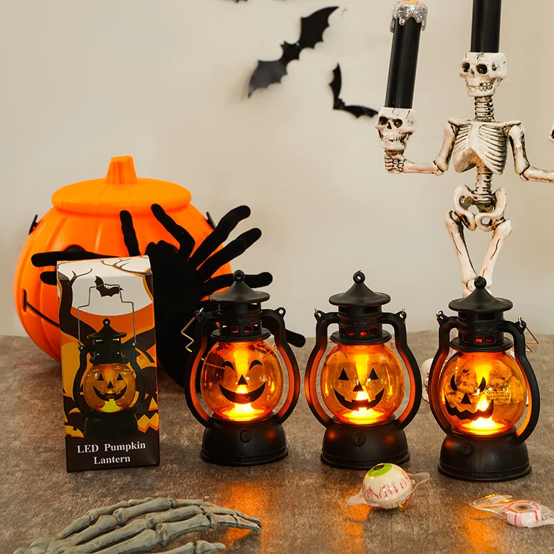 LED Kürbislaterne Dekorative Batteriebetriebene Halloween Tischleuchte