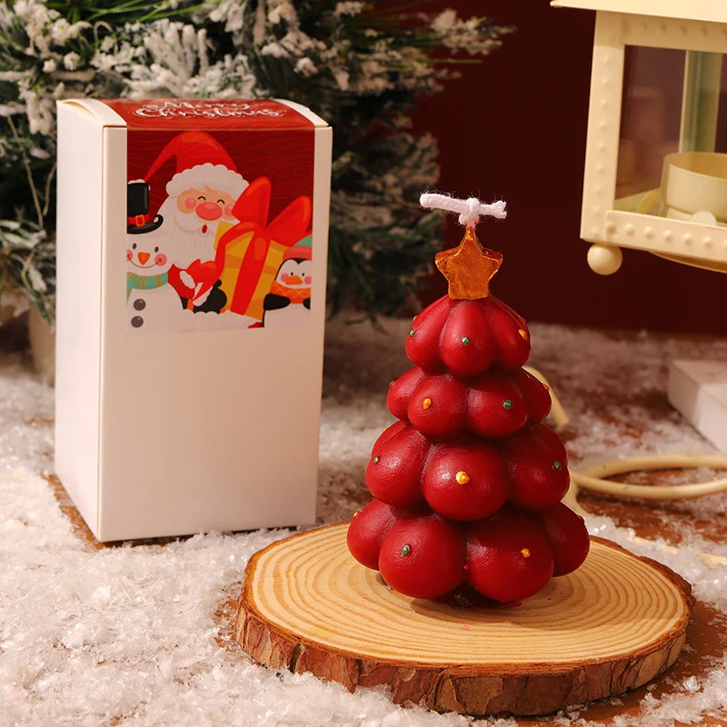 Schichtige Bubble Weihnachtsbaum Skulptur Kerze mit Stern Spitze