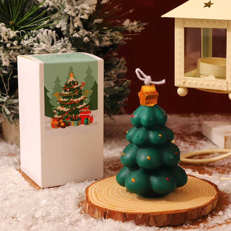 Schichtige Bubble Weihnachtsbaum Skulptur Kerze mit Stern Spitze