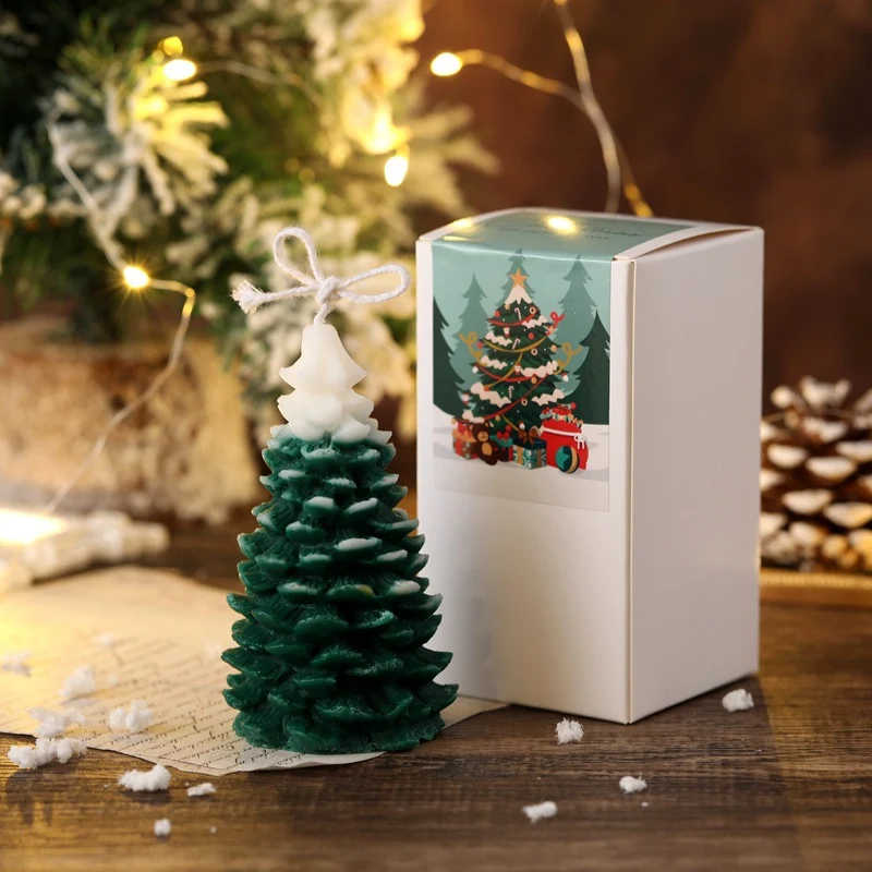 Schichtige Bubble Weihnachtsbaum Skulptur Kerze mit Stern Spitze