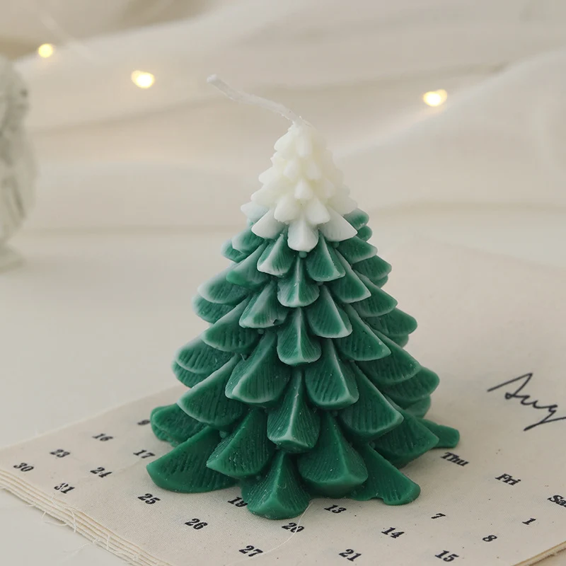 Schichtige Bubble Weihnachtsbaum Skulptur Kerze mit Stern Spitze