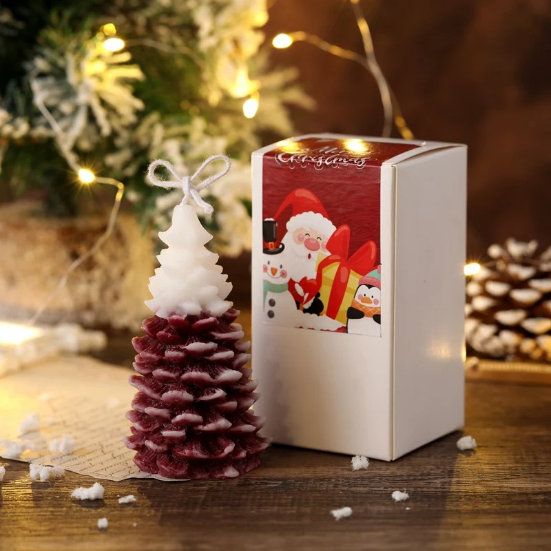 Schichtige Bubble Weihnachtsbaum Skulptur Kerze mit Stern Spitze