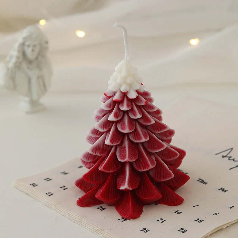 Schichtige Bubble Weihnachtsbaum Skulptur Kerze mit Stern Spitze