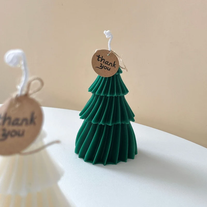 Schichtige Bubble Weihnachtsbaum Skulptur Kerze mit Stern Spitze