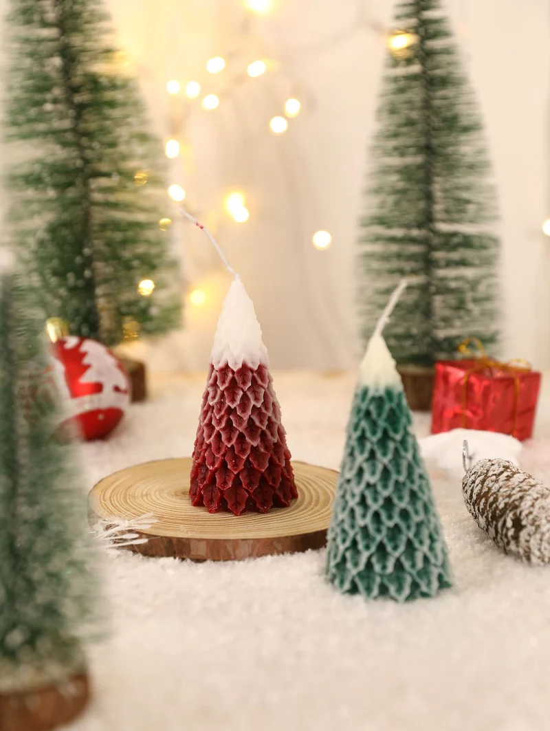 Schichtige Bubble Weihnachtsbaum Skulptur Kerze mit Stern Spitze