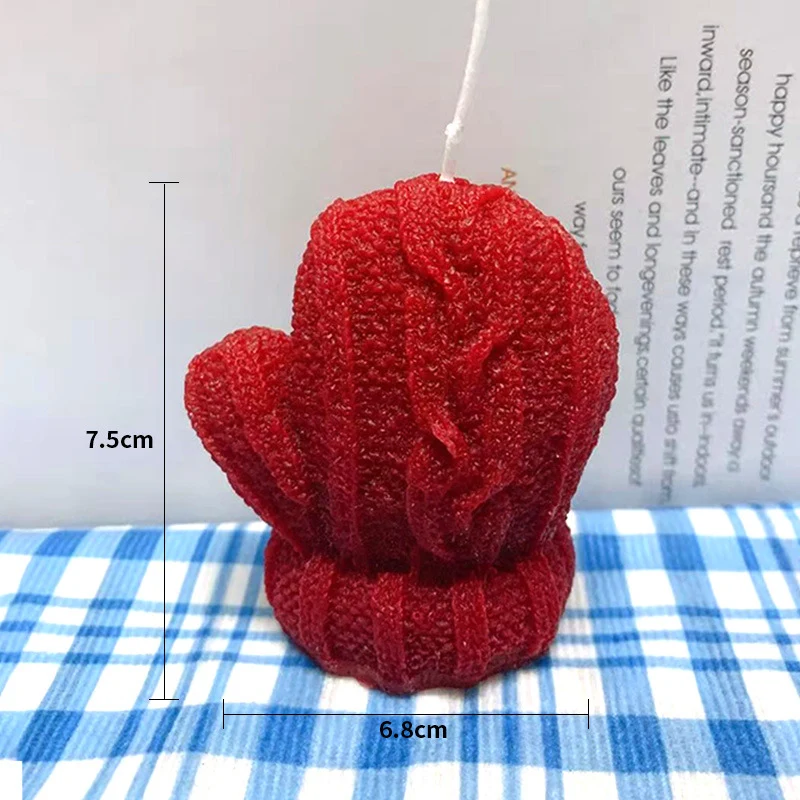 Handgegossene Mini-Kaktus-Skulpturale Wachskerze Tischakzent