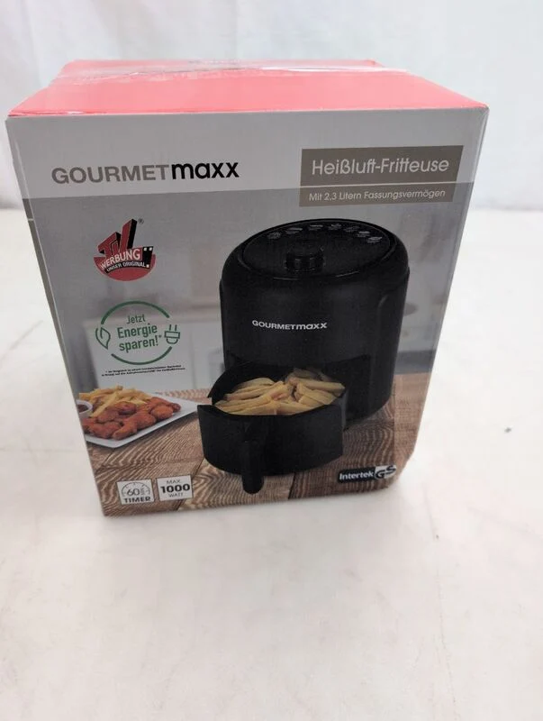B-Ware GourmetMaxx Heißluft-Fritteuse 2,3l Fritteuse 1000W schwarz Airfryer Frittieren