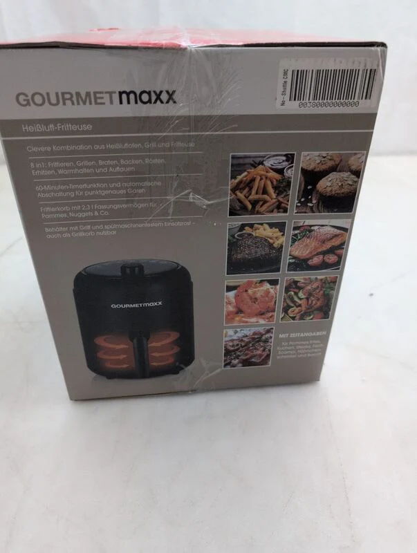 B-Ware GourmetMaxx Heißluft-Fritteuse 2,3l Fritteuse 1000W schwarz Airfryer Frittieren