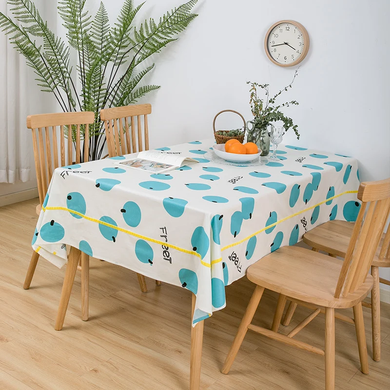 Rechteckige Baumwollmisch-Tischdecke mit fruchtigem Orangen-Print und pflegeleichtem Finish Karnz