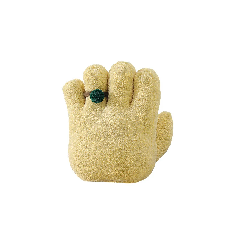 Plüsch-Dekokissen in Handform mit Pompon-Applikation Karnz