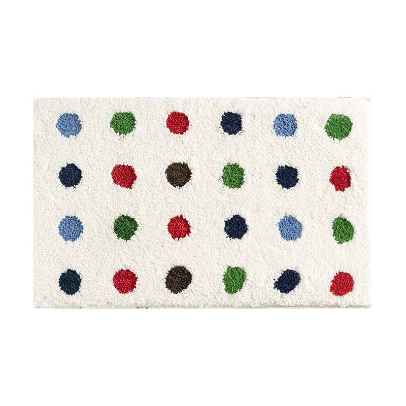Modernes Streifen-Badvorleger mit reliefiertem Hochflor und rutschfester Latexbasis Karnz