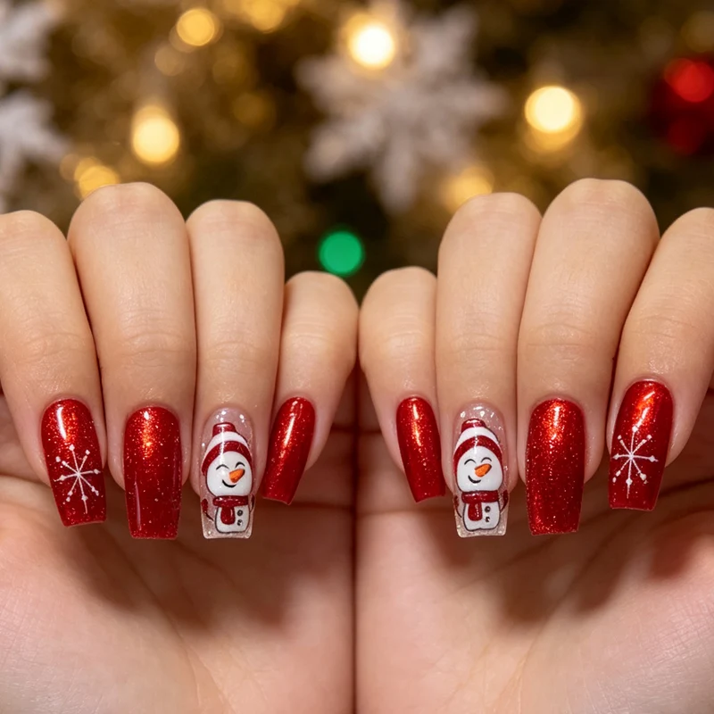 Festliche Feiertags-Nagelkunstverlängerungen Karnz