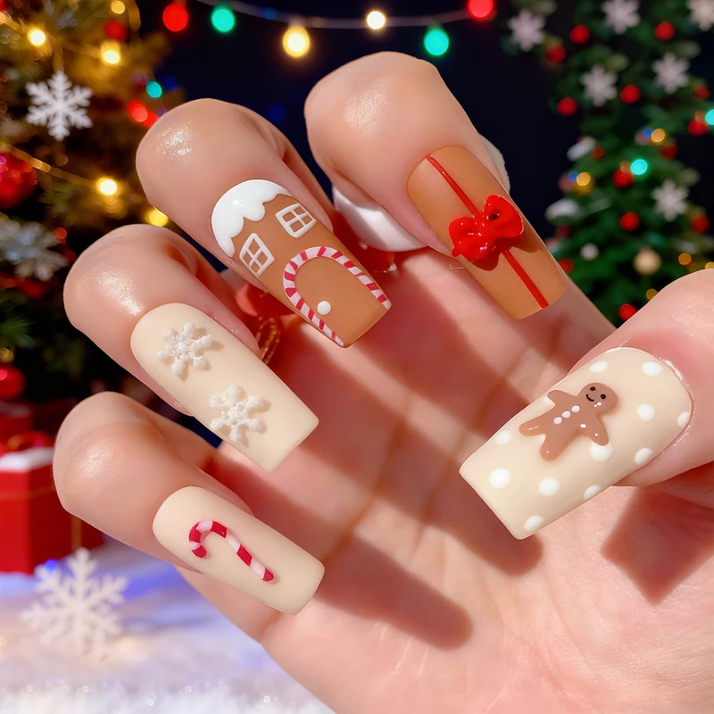 Festliche Lebkuchen Nagelkunst Karnz