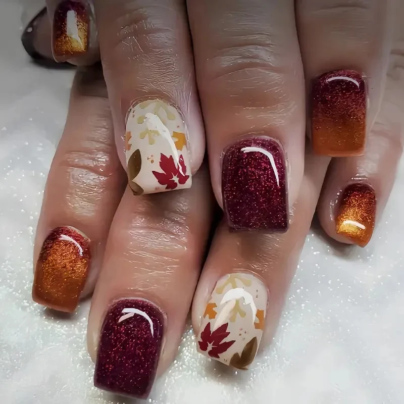 Herbstinspiriertes Nagelkunstset Karnz