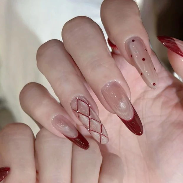 Elegante Stiletto Nagelkunst Verbesserungen Karnz