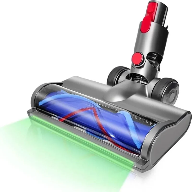 Bürste für Dyson V7 V8 V10 V11 V15 Staubsauger, Kopf-Ersatzteile mit grünen LED,Turbinenbürstenaufsatz für Teppiche, Hartholzböden und Fliesen