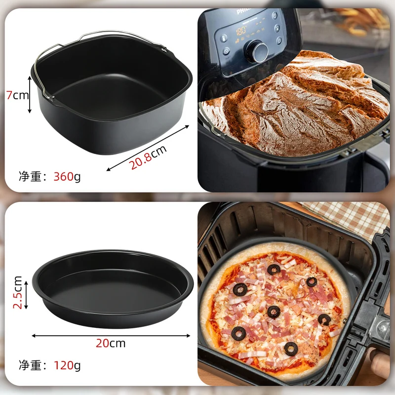 Ninja AF180 Heißluftfritteuse Zubehör Set 12-teilig – Backtopf, Pizzaform, Steak Grillrost, Mehrschichtiger Grillrost, Toastständer, Ölsprüher, Silikonpinsel, Zange & Silikonhandschuhe