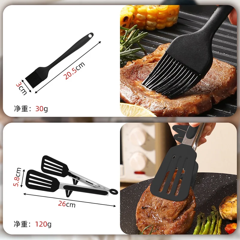 Ninja AF180 Heißluftfritteuse Zubehör Set 12-teilig – Backtopf, Pizzaform, Steak Grillrost, Mehrschichtiger Grillrost, Toastständer, Ölsprüher, Silikonpinsel, Zange & Silikonhandschuhe